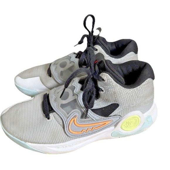 NIKE KD TREY 5 X  MENS 8 PRE-OWNED WOLF GREY BARELY VOLT SNEAKERS/SHOES ATHLETIC - Picture 1 of 15